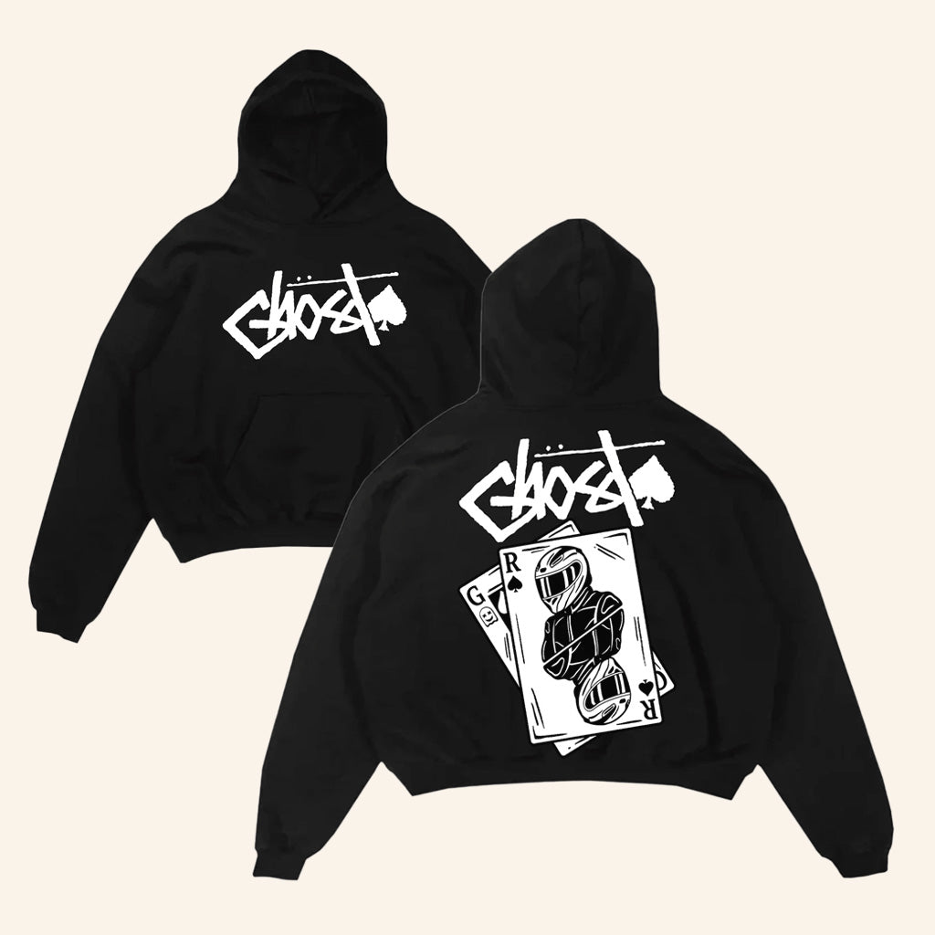Ghost Racing Store Merch Playing Card V2 Black Hoodie Best Friends Gifts