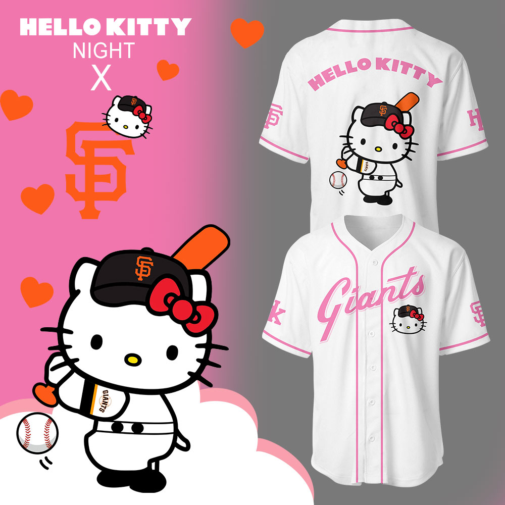 Giants x Hello Kitty Night Jersey Unique Baseball Gifts - M