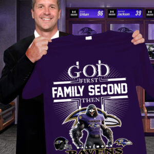 God First Family Second The Baltimore Ravens T-Shirt Football Gifts For Men