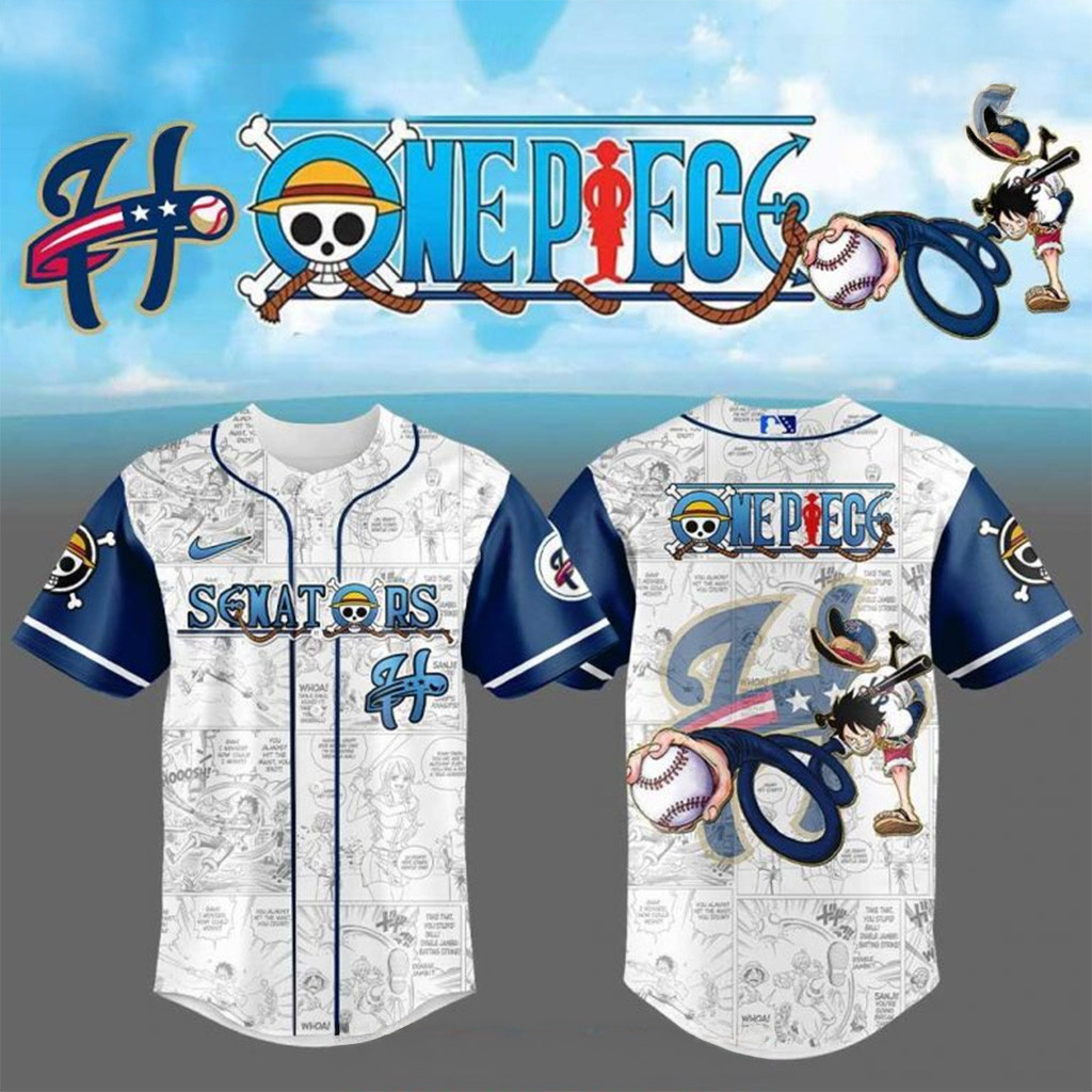 Harrisburg Senators x One Piece Night Game 2025 Baseball Jersey Harrisburg Senators Merch