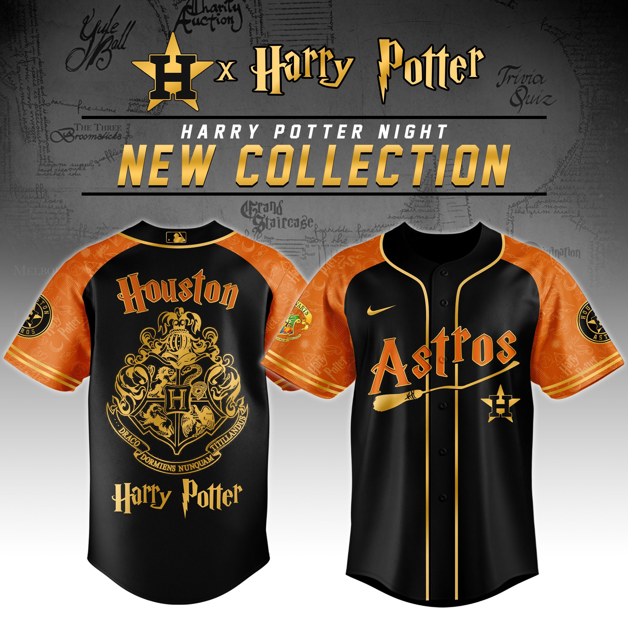Houston Astros MLB X Harry Potter Night Jersey 2025 Best Gifts For Astros Fans Clothing