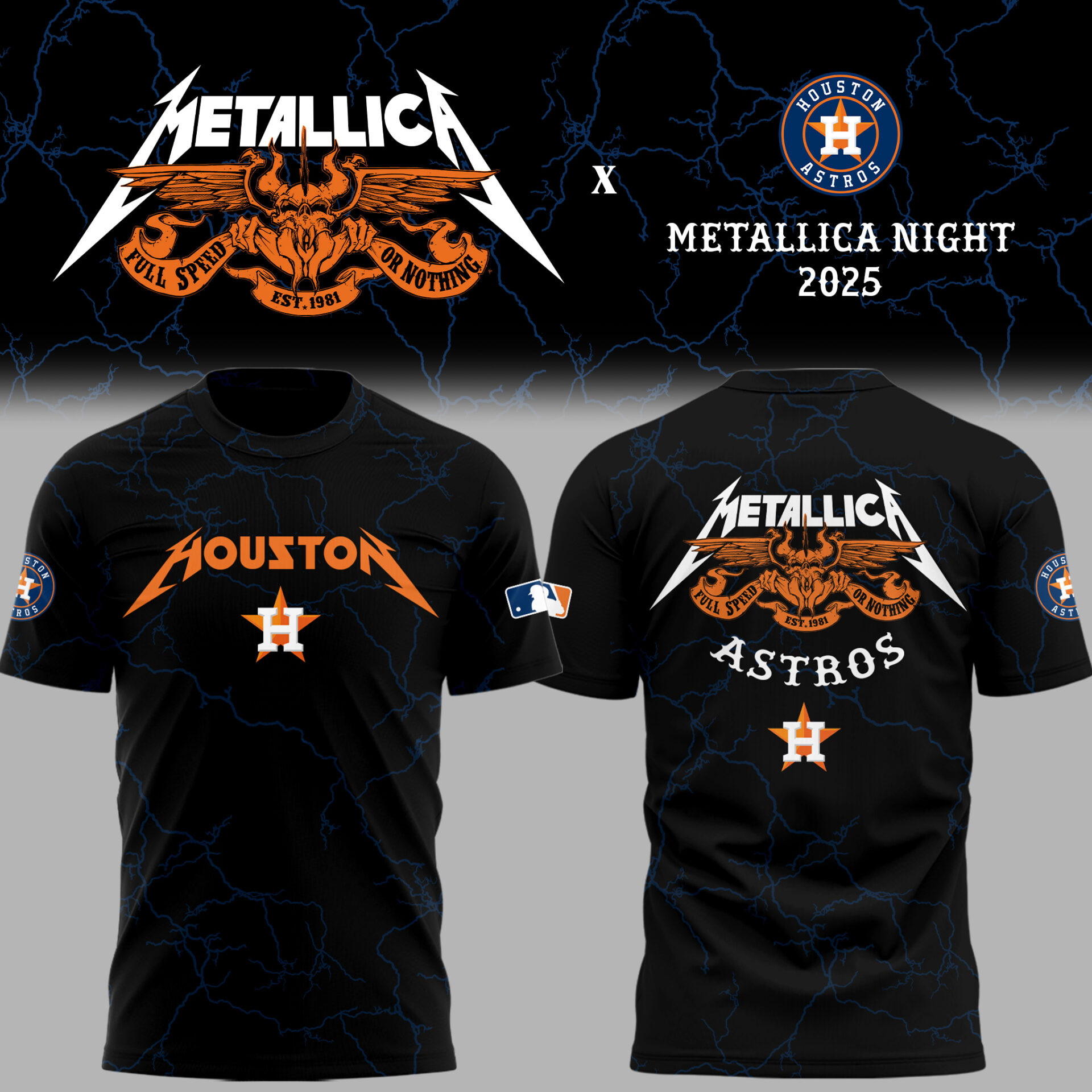 Houston Astros X Metallica Night Black Tshirt Perfect Gift For Baseball Fans