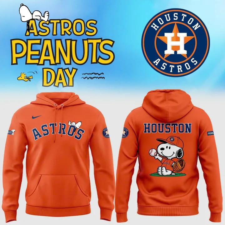 Houston Astros x Snoopy Peanuts Day Hoodie Merch Baseball Fan Astros Gifts For Him Her