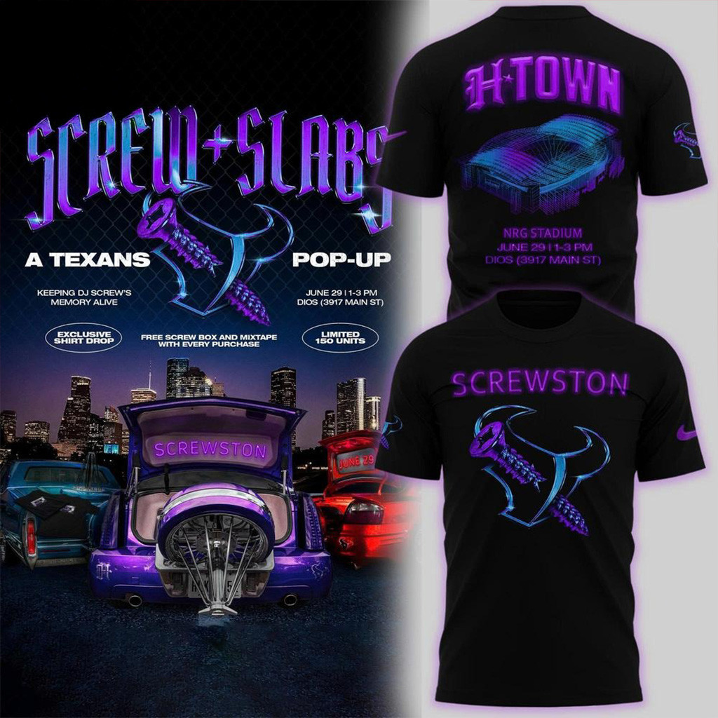 Houston Texans x DJ Screw Screwston T-Shirt Houston Texans Merch Gifts For Football Fan