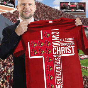 I Can Do All Things Through Christ Cardinals T-Shirt Baseball Player Gift Ideas