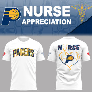 Indiana Pacers x Nurse Appreciation T-Shirt Basketball Coach Gift Ideas - White, XL