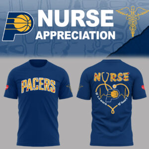 Indiana Pacers x Nurse Appreciation T-Shirt Unique Basketball Gifts - Navy, XL