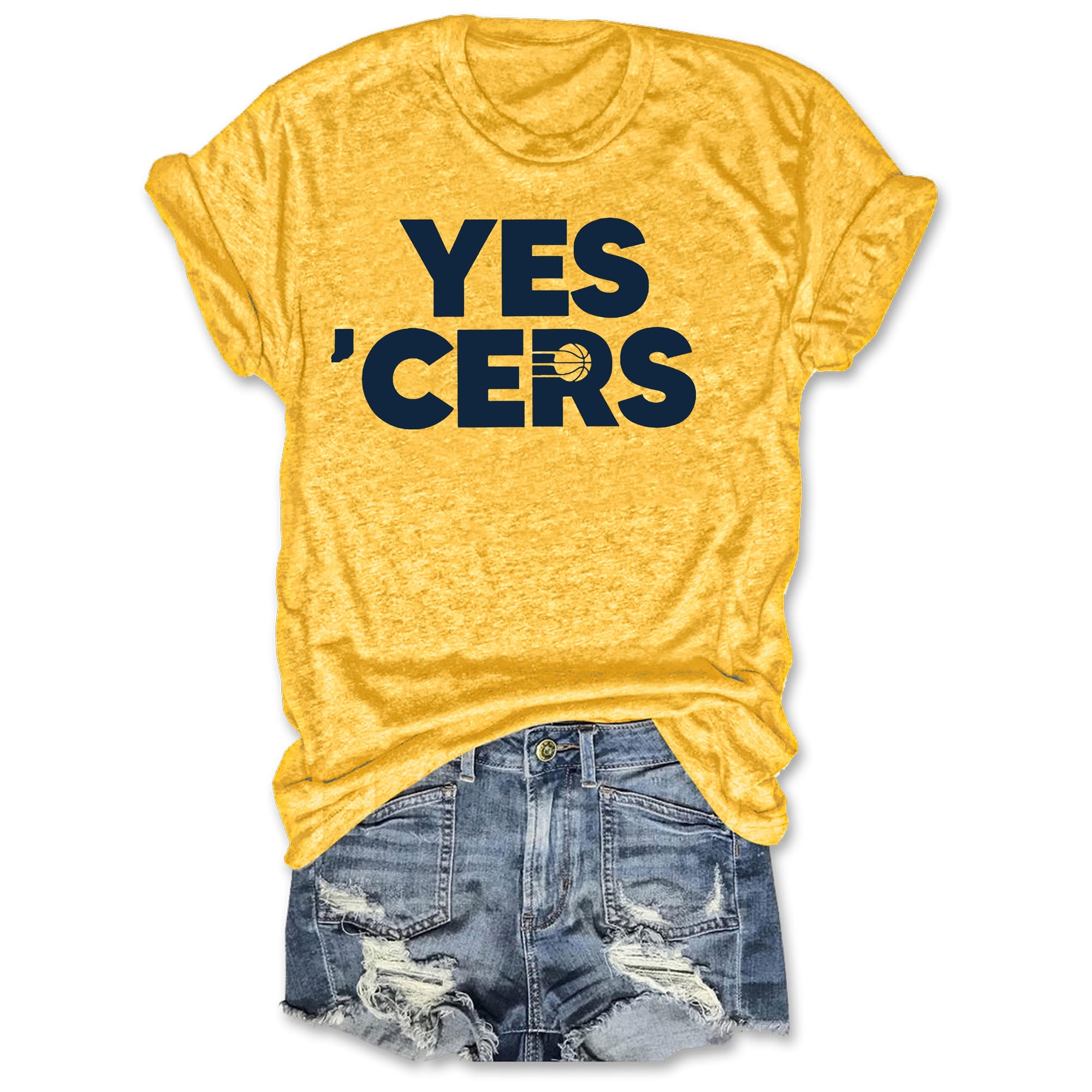 Indiana Pacers Yes Cers Women's T-Shirt Pacers Merch Gifts For Women's - Daisy, L