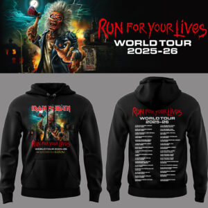 Iron Maiden World Tour 25-26 Run For Your Life Black Hoodie Gift For Fans