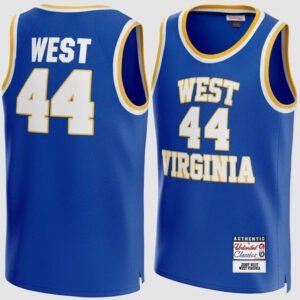 Jerry West #44 West Virginia Basketball Jersey West Virginia Mountaineers Basketball Merch