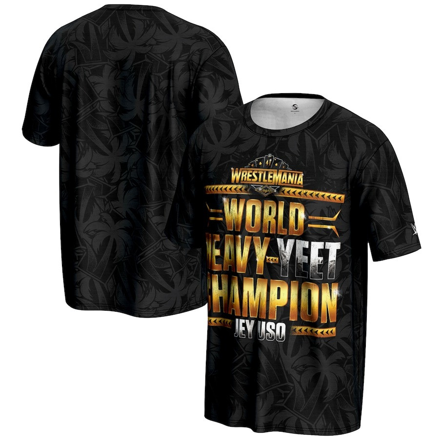 Jey Uso WrestleMania 41 Winner Shirt World Heavy Yeet Champion Merch Fan Gifts