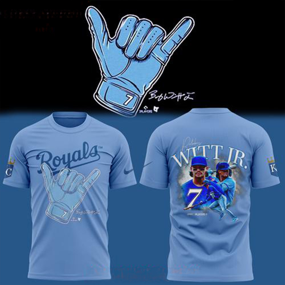 Kansas City Royals Bobby Witt Jr Hand Sign Signature T-Shirt Kansas City Royals Merch Dad Gifts