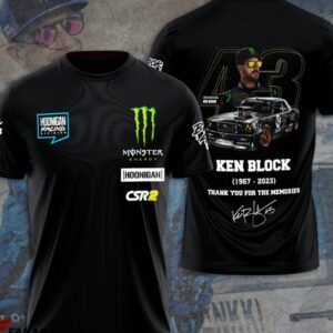 Ken Block 1967 - 2023 Thank You For The Memories 3D T-Shirt