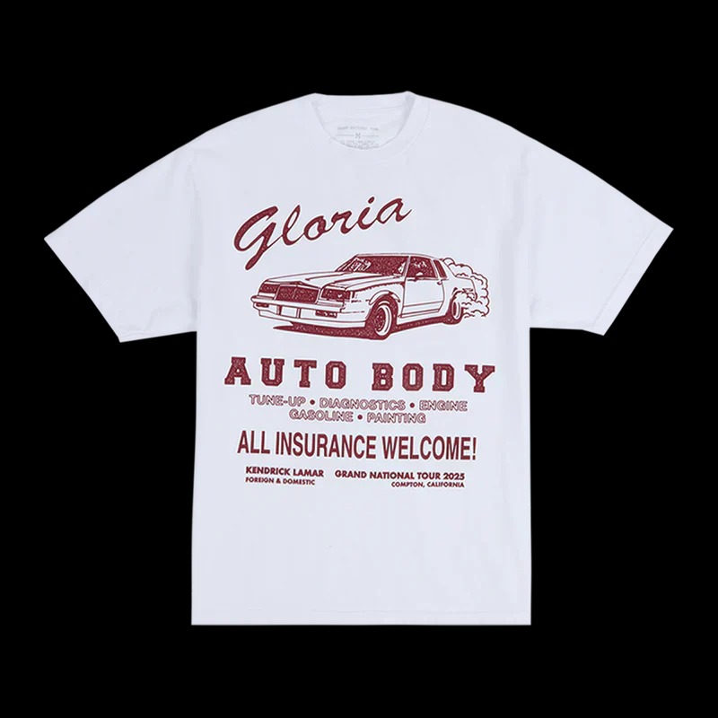 Kendrick Lamar Gloria Auto Body T-Shirt Gifts For Music Enthusiasts - White, 2XL