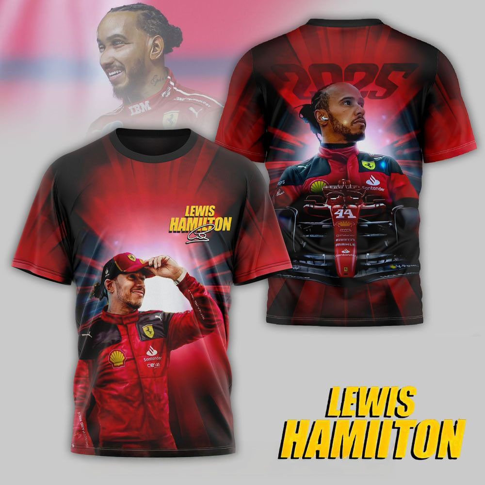 Lewis Hamilton Ferrari 2025 Limited Shirt Father's Day Gifts For Husband