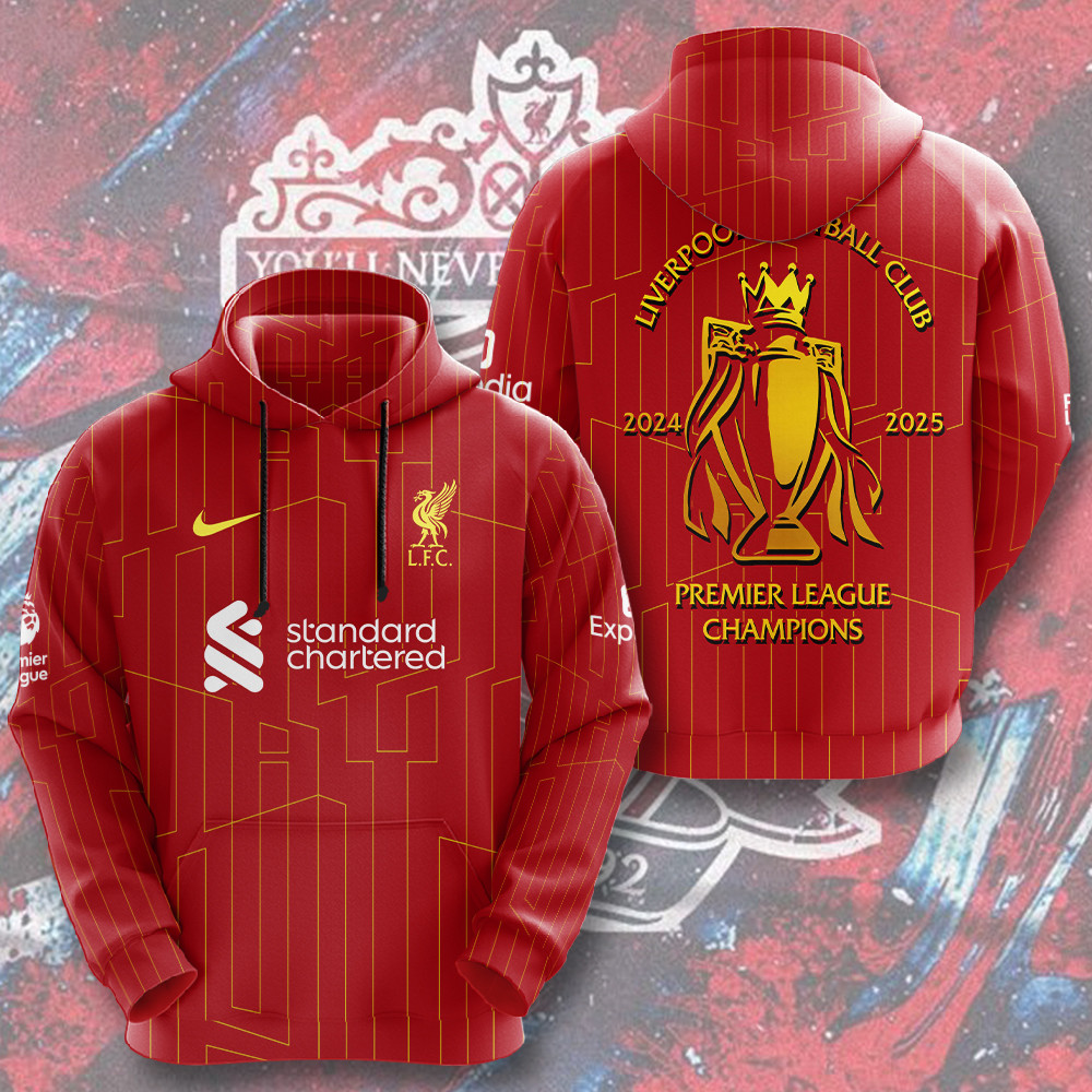 Liverpool FC Champions 2024 25 Hoodie Gift Ideas For Football Lovers