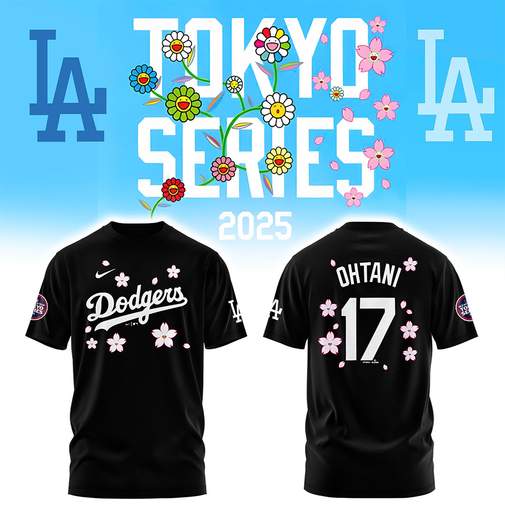 Los Angeles Dodgers OHTANI Tokyo Series 2025 Black T-Shirt Best Gifts For Baseball Lovers