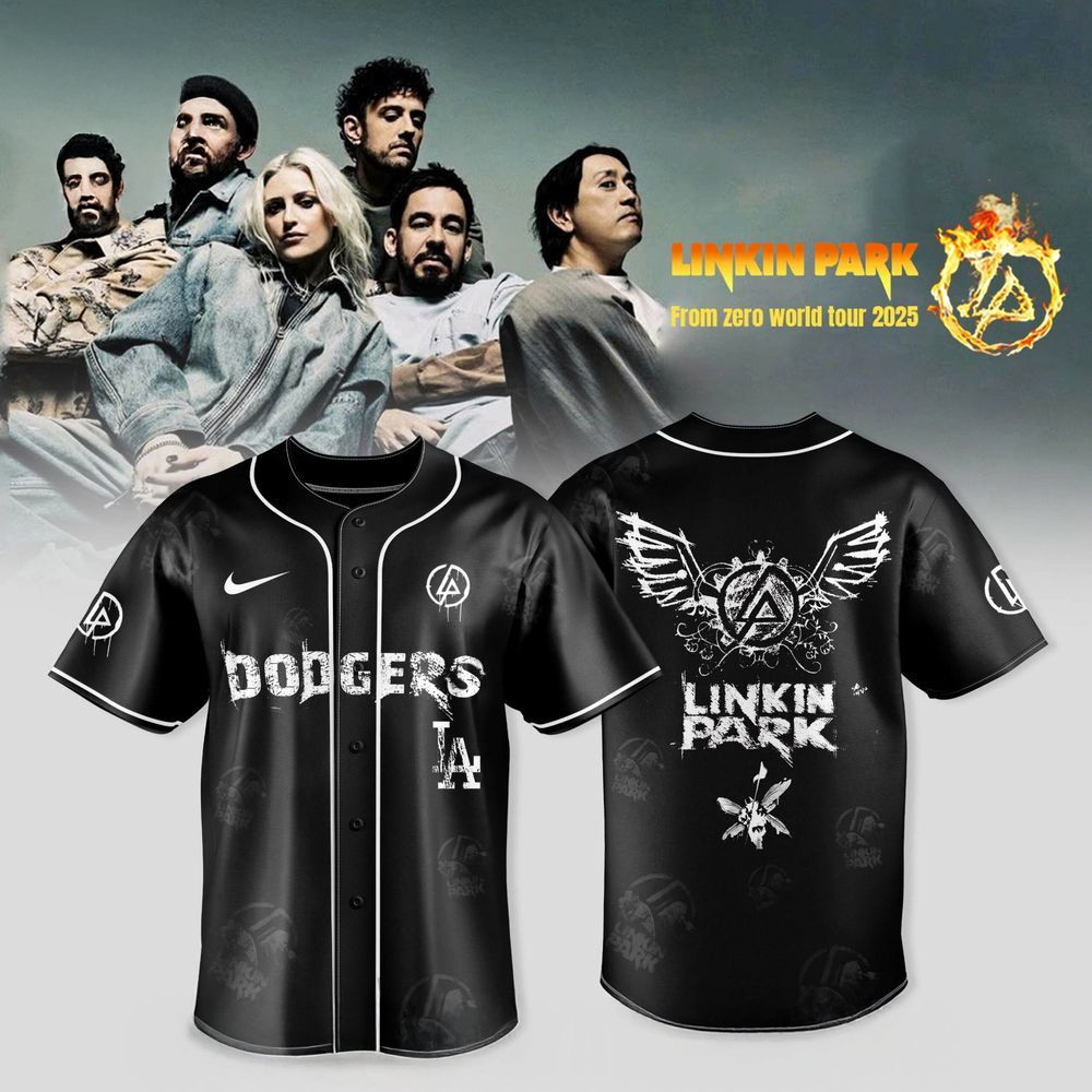 Los Angeles Dodgers X Linkin Park From Zero World Tour 2025 Jersey Dodgers Merch Fans Gifts