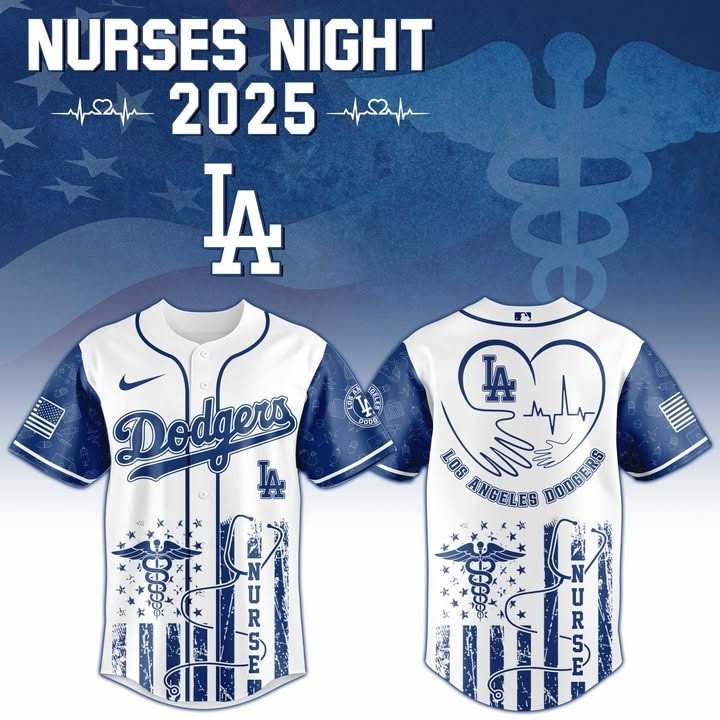 Los Angeles Dodgers X Nurses Night 2025 Jersey MLB Merch Dodgers Fans Gifts For Him Her