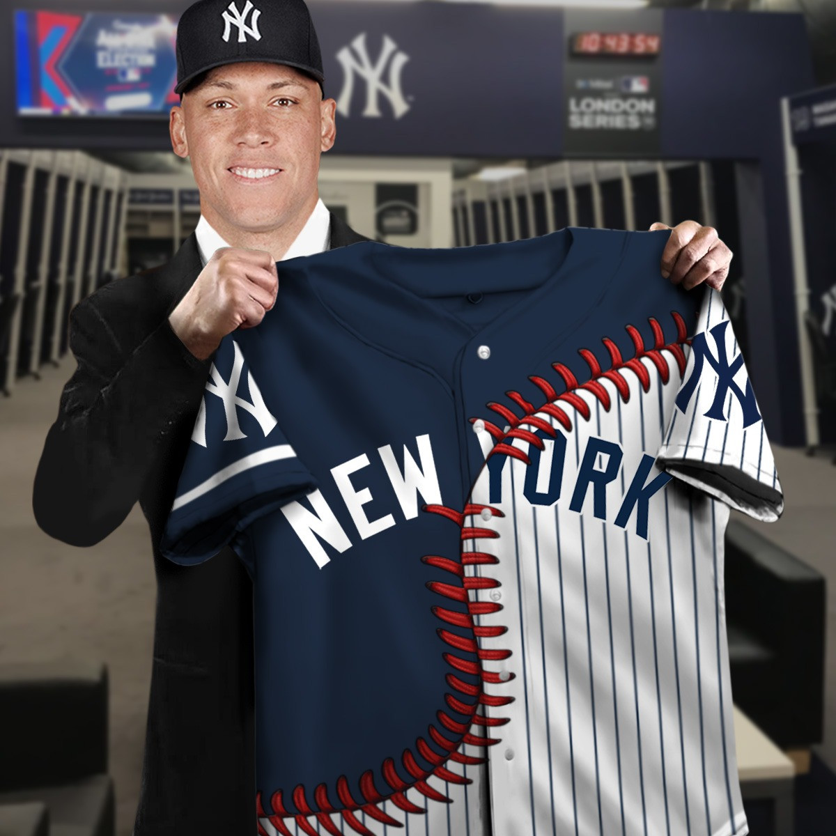 New York Yankees 3D Baseball Jersey Merch Game Day Gifts For NY Yankees Fans