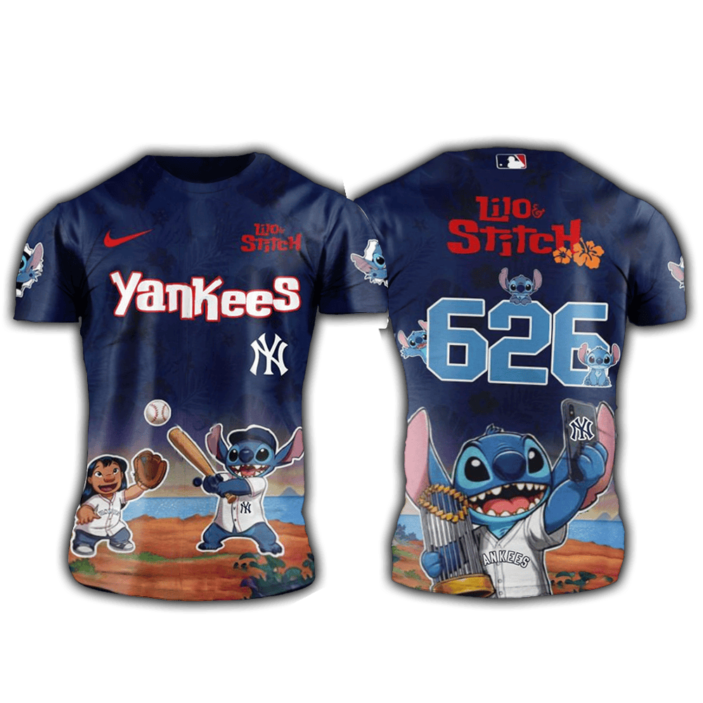 New York Yankees Lilo And Stitch 626 Shirt New York Yankees Merch Gifts For Father's Day Ideas