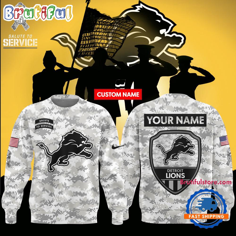 NFL Detroit Lions Arctic Camo 2024 Salute to Service Sweatshirt