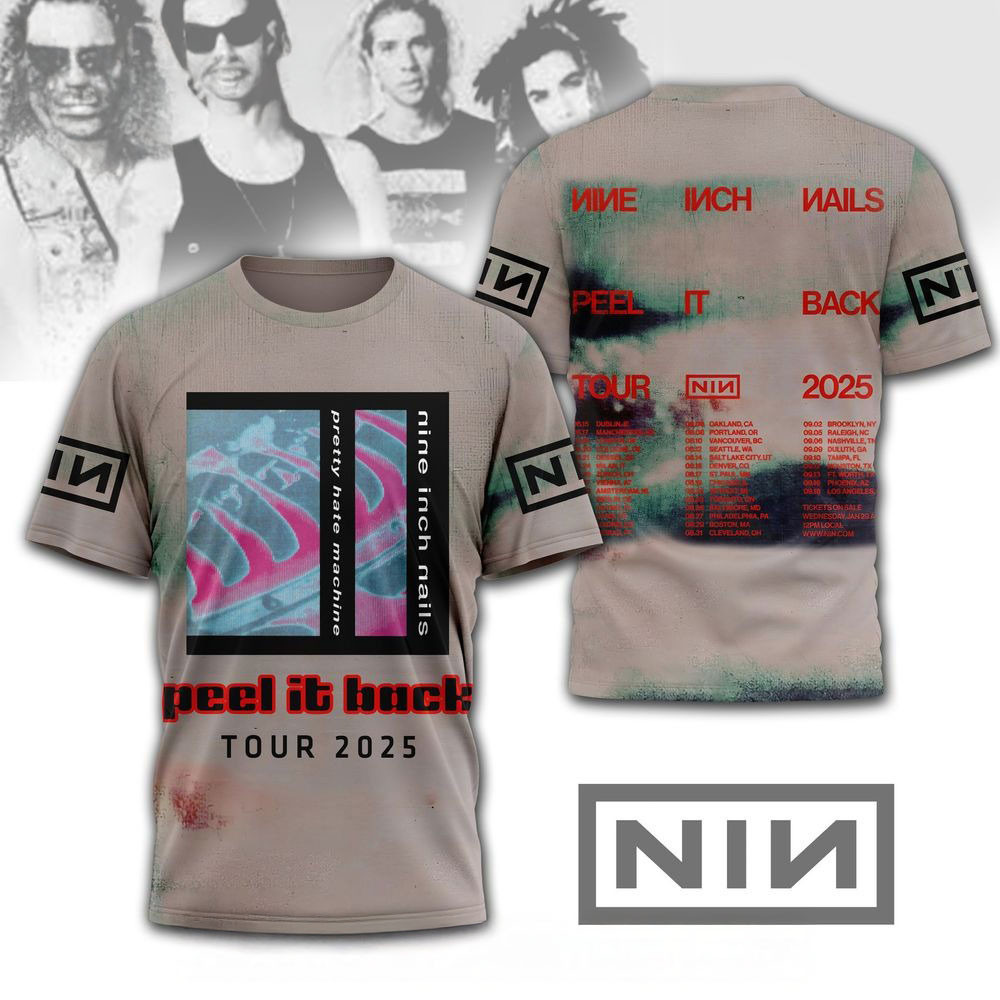 Nine Inch Nails Peel It Back Tour 2025 Shirt Nine Inch Nails Merch Best Father's Day Gifts For Dad