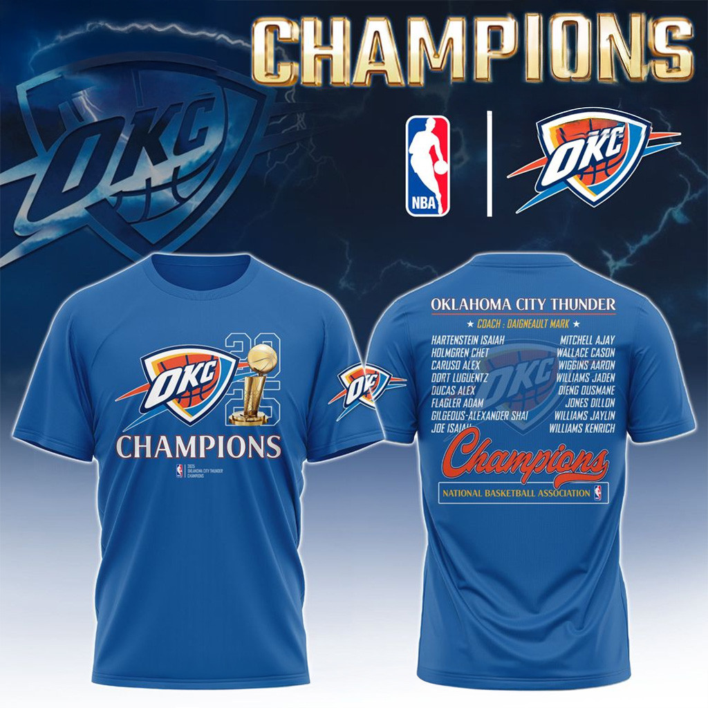 Oklahoma City Thunder NBA 2025 Champions Premium Shirt