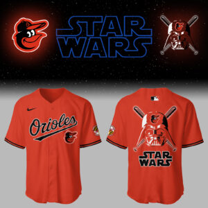 Orioles Baseball 2025 Orioles x Star Wars Orange Jersey Baseball Mom Gifts