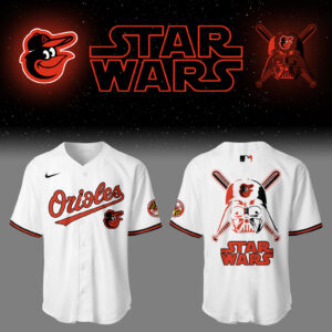 Orioles Baseball 2025 Orioles x Star Wars White Jersey Best Baseball Gifts Ideas - L
