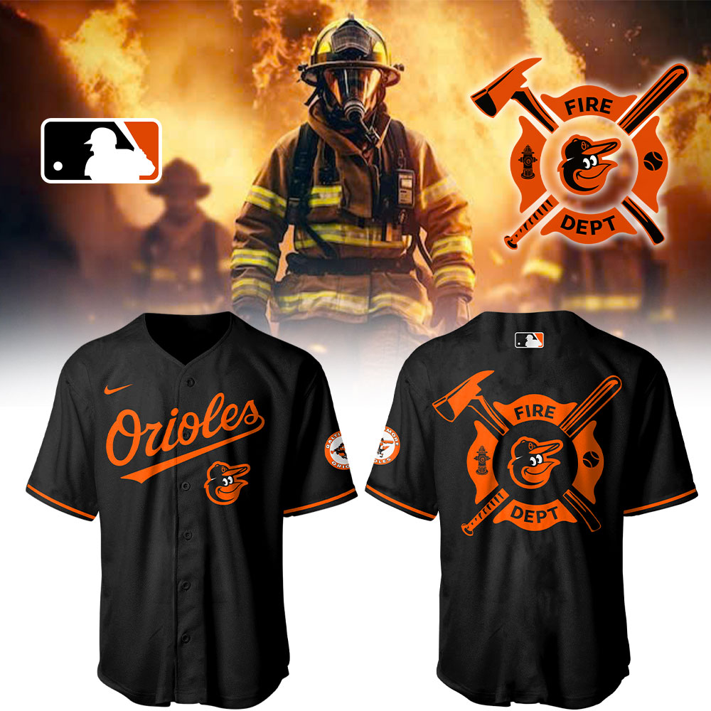 Orioles x Firefighter Appreciation Night Jersey Baseball Mom Gifts - XL
