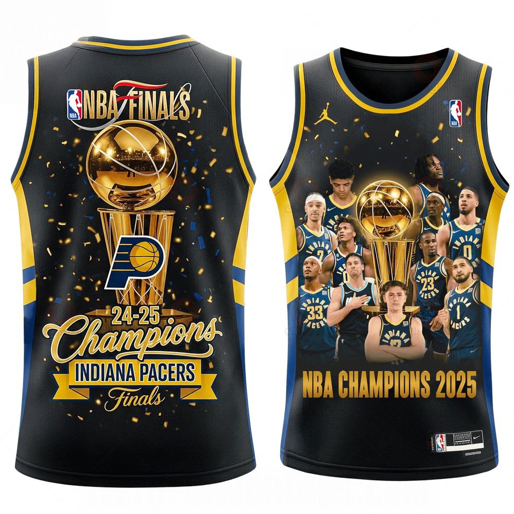 Pacers Basketball Champions Finals 2025 3D Basketball Jersey Great Gifts For Basketball Fans