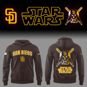 Padres Baseball 2025 Padres x Star Wars Brown Hoodie Gift For Baseball Lover - L