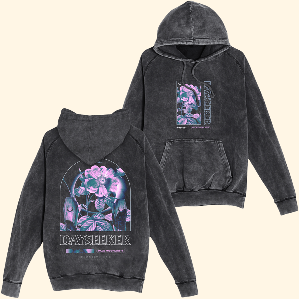 Pale Moonlight Acid Wash Hoodie Dayseeker Merch Stepdad Birthday Gifts For Father's Day