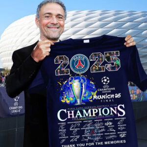 Paris Saint-Germain 2025 UEFA Champions League T-Shirt PSG Merch Thank You For The Memories