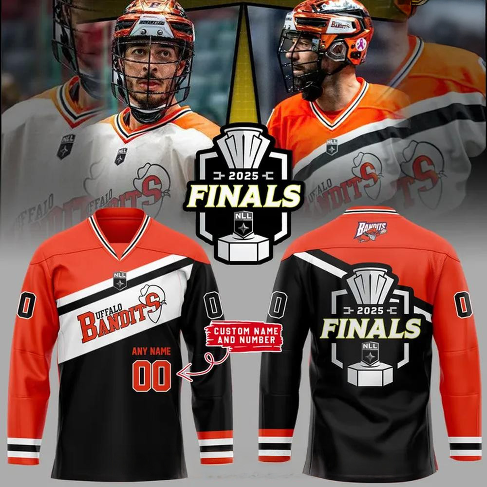 Personalized Buffalo Bandits 2025 FINALS NLL Hockey Jersey Buffalo Bandits Merch For Fans - Orange, L