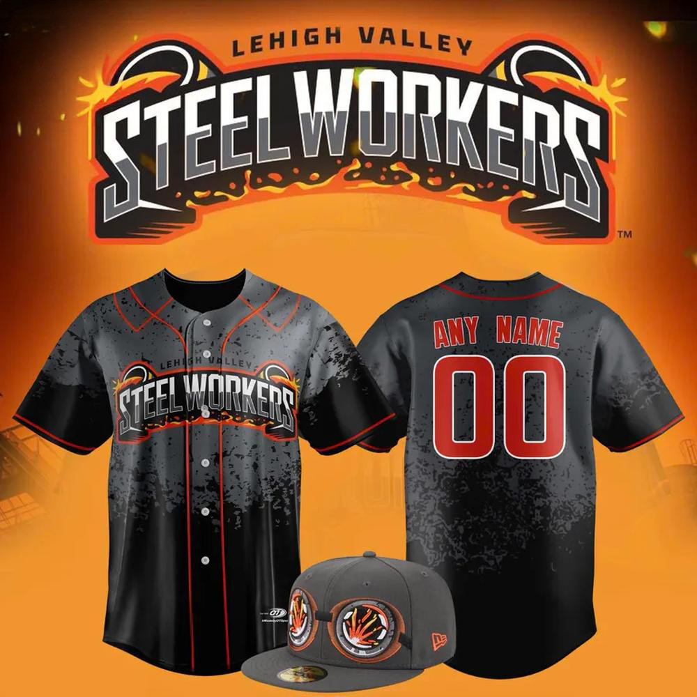 Personalized Lehigh Valley IronPigs Steelworkers Baseball Jersey Gift For Baseball Fans