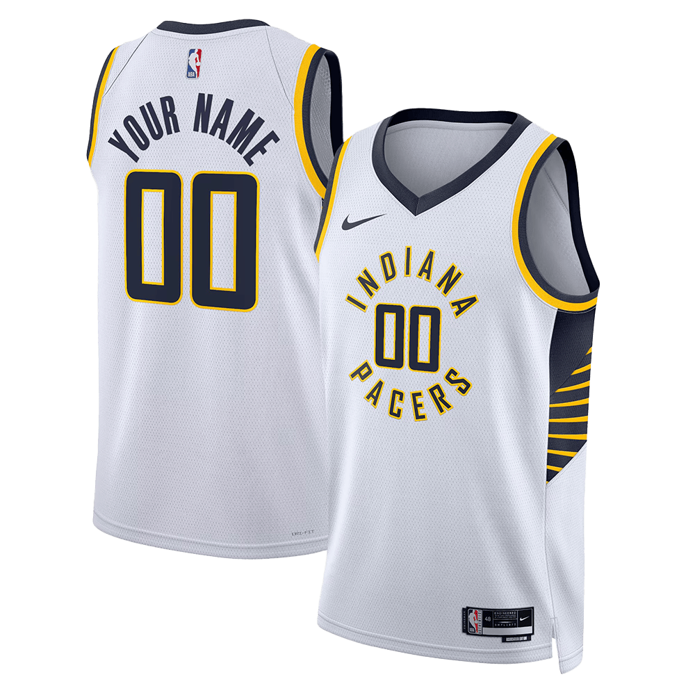 Personalized Pacers NBA Finals Merch Indiana Pacers White Swingman Jersey Father's Day Gifts