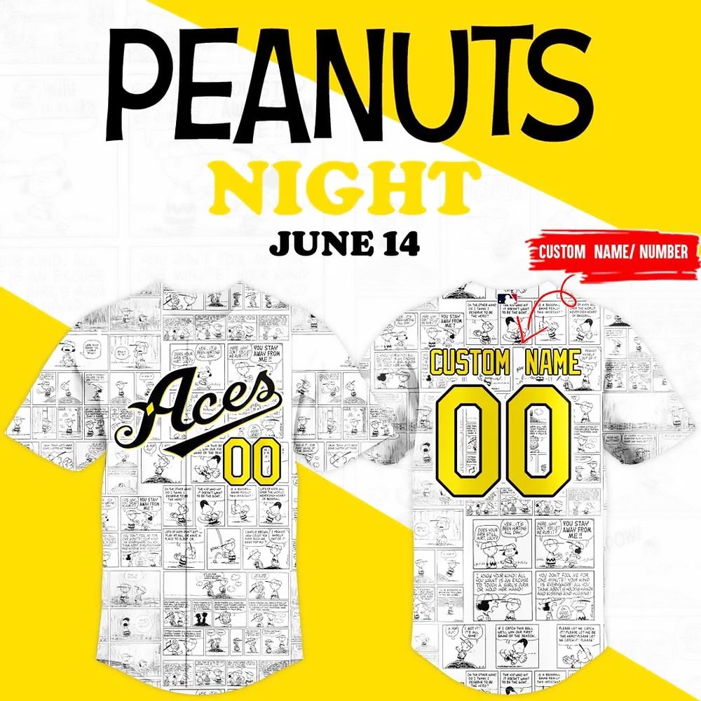 Personalized Reno Aces Peanuts Night Special Limited Edition Baseball Jersey Best Gift For Fans - White, L