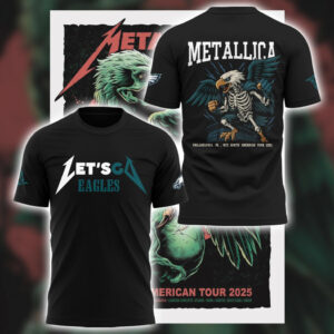 Philadelphia Eagles Metallica M72 World Tour 2025 Merch Shirt Let's Go Eagles Fan Gifts