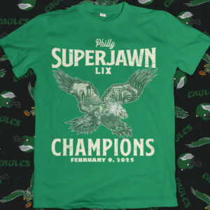 Philadelphia Eagles Super Bowl Wins Shirt Super Jawn LIX Champions Merch Football Fan NFL Shop