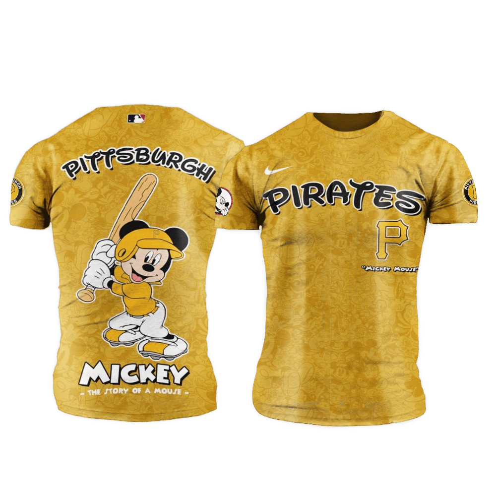 Pittsburgh Pirates MLB x Mickey Night Game Shirt Pittsburgh Pirates Merch Good Gifts For Dads