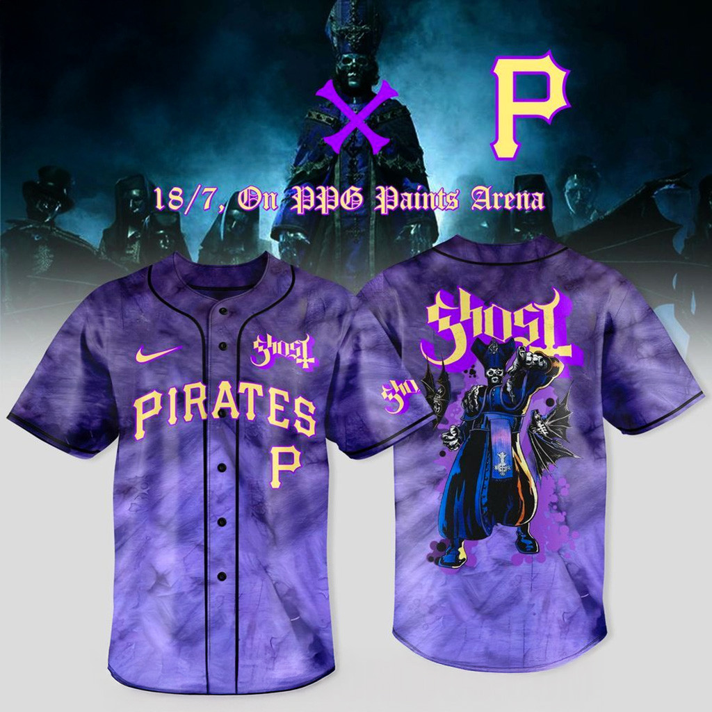 Pittsburgh Pirates X Ghost Band World Tour 2025 Baseball Jersey Pirates Merch Gifts For Him