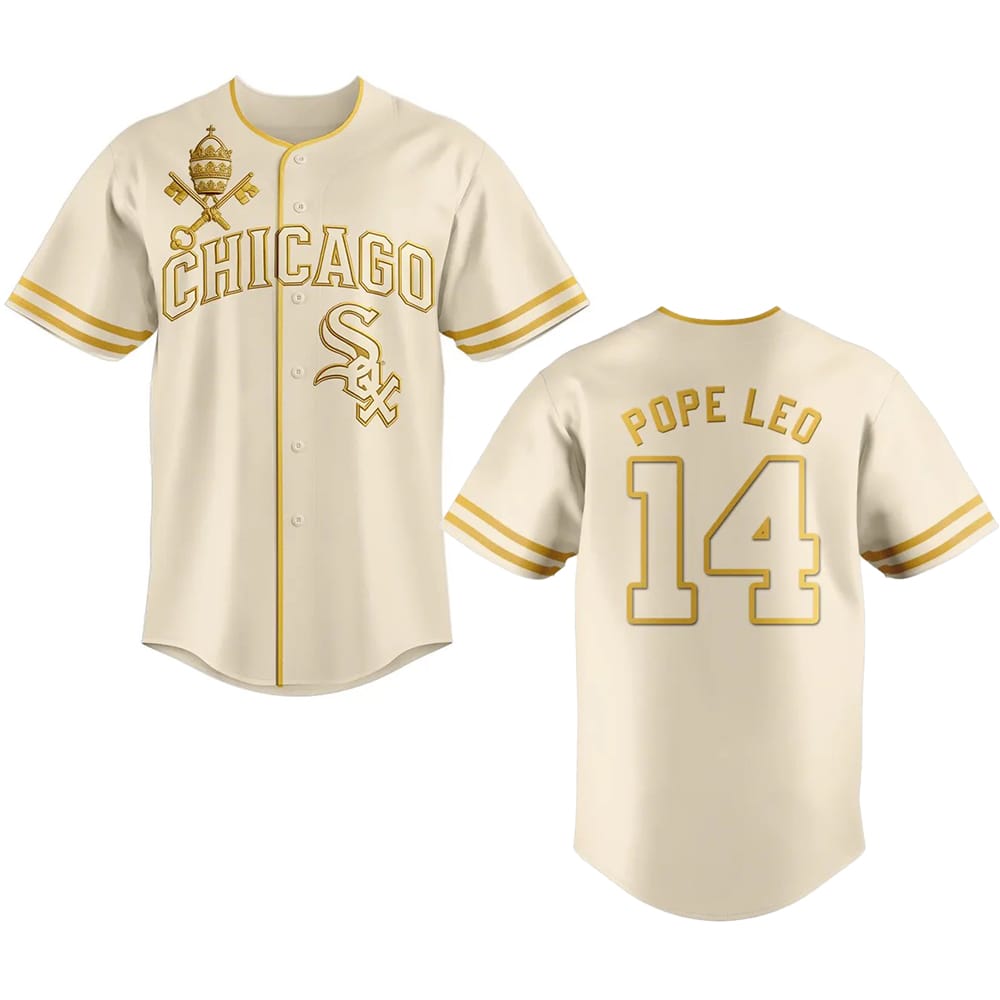 Pope Leo XIV Chicago Vatican City Connect Jersey Baseball Team Gift Ideas - Vegas Gold, 2XL