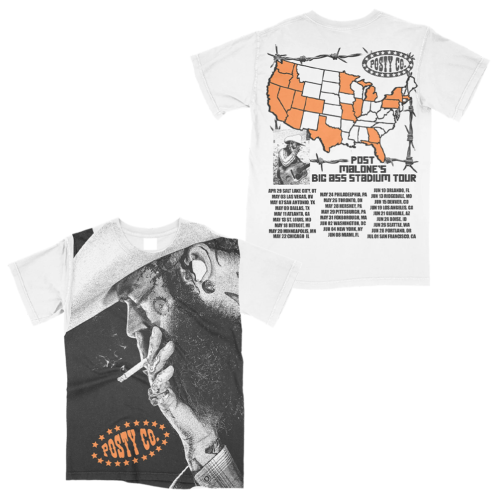 Post Malone Big Ass Stadium Tour Merch T-Shirt Post Malone Tour Merch 2025 Father's Day Gifts