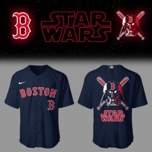 Red Sox Baseball 2025 Red Sox x Star Wars Navy Jersey Gift Ideas For Baseball Players - XL