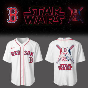 Red Sox Baseball 2025 Red Sox x Star Wars White Jersey Gift For Baseball Lover - S