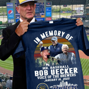 RIP In Memory Of Mr. Baseball Bob Uecker T-Shirt Voice Of The Milwaukee Brewers Fan Gifts