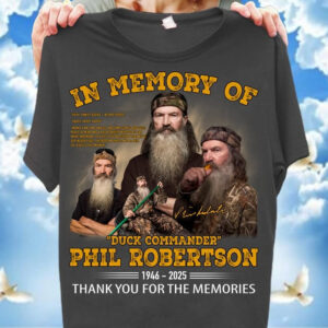 RIP In Memory Of Phil Robertson Shirt Duck Commander Thank You For The Memories Fan Gifts