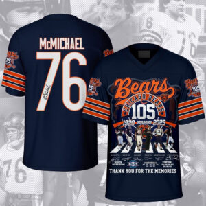 RIP Steve Mongo McMichael Jersey #76 Chicago Bears Thank You For The Memories Fan Gifts